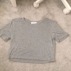 Gray crop top
